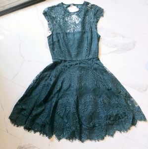 Emerald Green Lace Dress